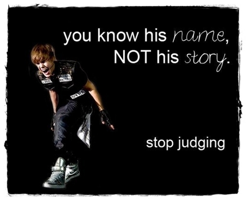  Don't judge!