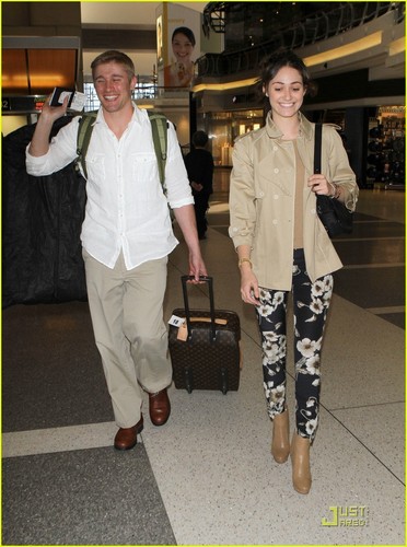  Emmy Rossum Leaves L.A. with Tyler Jacob Moore