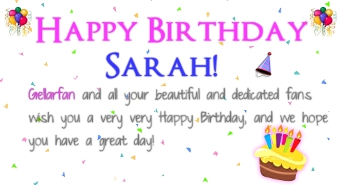  Happy Birthday Sarah!