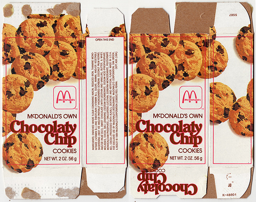  McDonald's Chocolaty Chip cookies, biskut