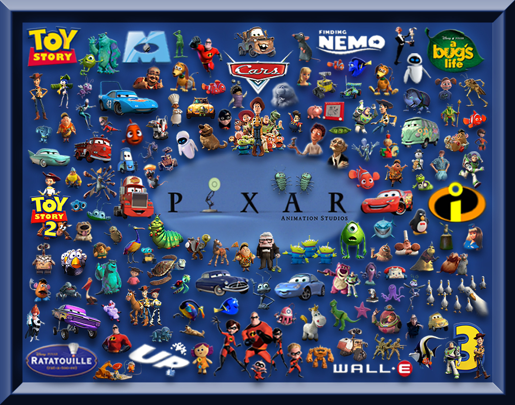 Disney Pixar Characters Collage