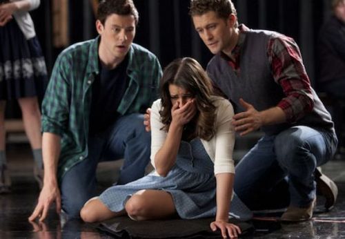 Will and Rachel with Finn