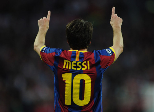  Barcelona Return início Brilhante Victoria With Champions League Trophy (Lionel Messi)