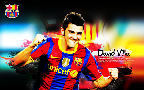  David विला FC Barcelona वॉलपेपर
