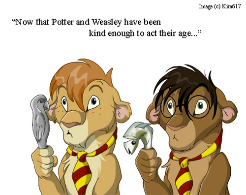  Harry and Ron as Lions