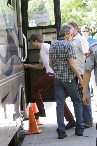  Rob on the set of cosmopolis (1st June)