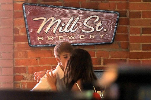  Selena - At Mill St. Brewery With Justin Bieber In Canada - June 3, 2011