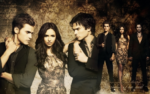  Stefan (Paul), Elena (Nina), and Damon (Ian)