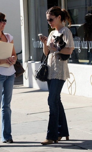  Alyssa - With her dog shopping in Hollywood, October 5, 2008