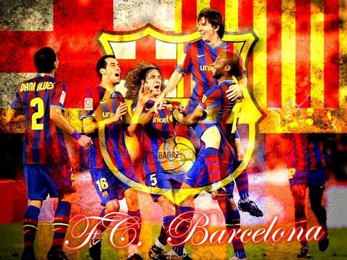  Barcelona Players Celebrating 2010/11