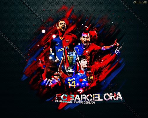 FC Barcelona CL Winner of 2008/09 Wallpaper