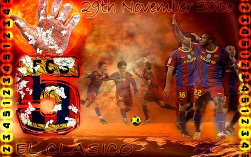  FC Barcelona El Clasico achtergrond (November 29 2010)