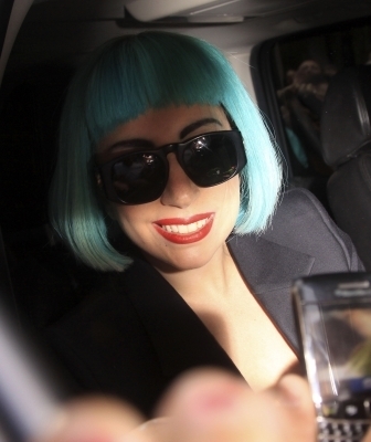Lady Gaga Leaving Sirius radio bulding 