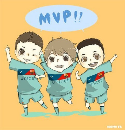  Messi, villa and Pedro!