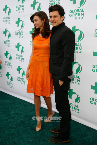 Miranda Kerr & Orlando Bloom: Global Green Awards in L.A, Jun 4