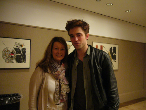  Rob with journalist in Barcelona