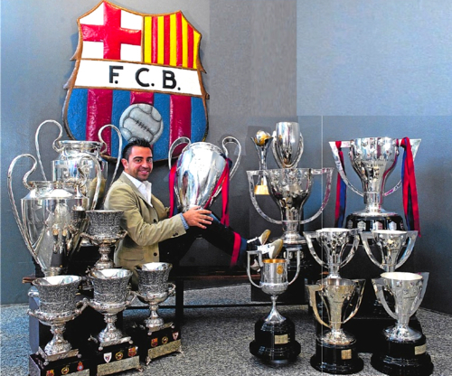  Xavi and trophies!