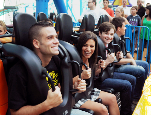  Cory, Chris, Lea & Mark on a rollercoaster:)