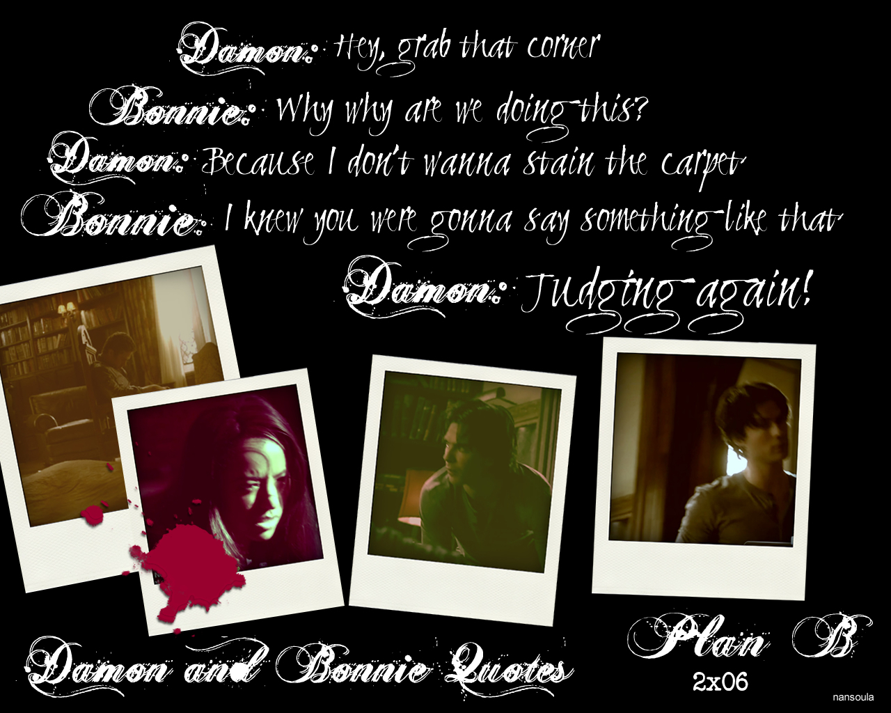 Damon and Bonnie Quotes: Season Two 2x06 Plan B - Damon & Bonnie ...