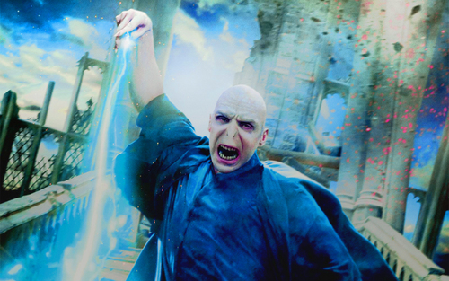 Deathly Hallows Action Wallpaper:  Lord Voldemort
