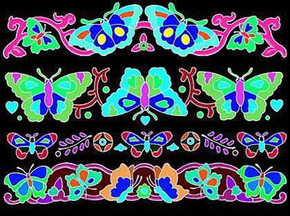  Neon Schmetterlinge