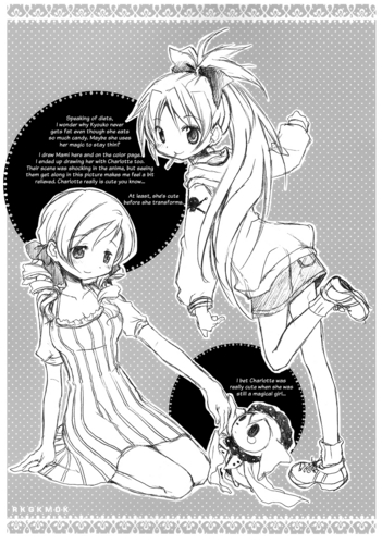  Official Mami and Kyouko manga Art