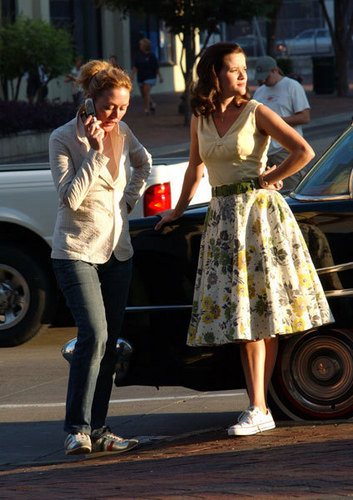  Reese on the set for Walk the Line