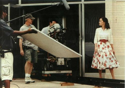  Reese on the set for Walk the Line