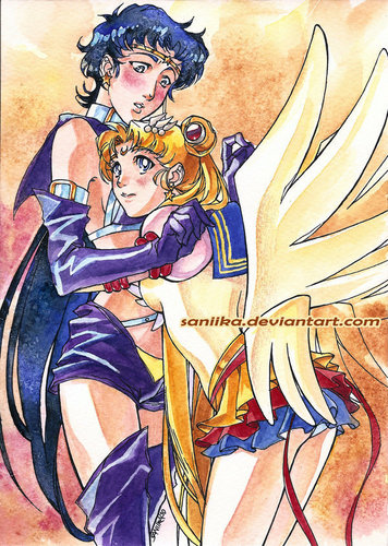 Sailor Star Fighter and Sailor Moon
