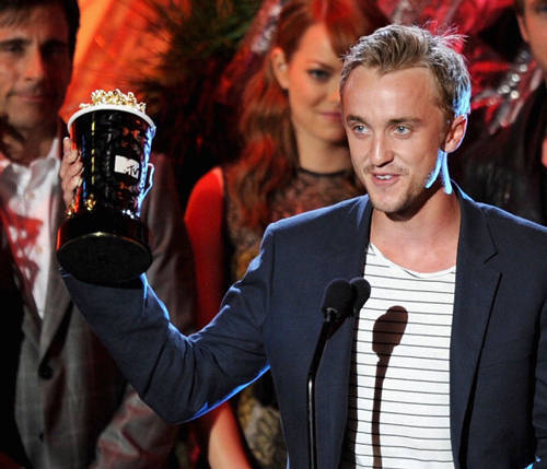  Tom Felton winner of the MTV awards best villan