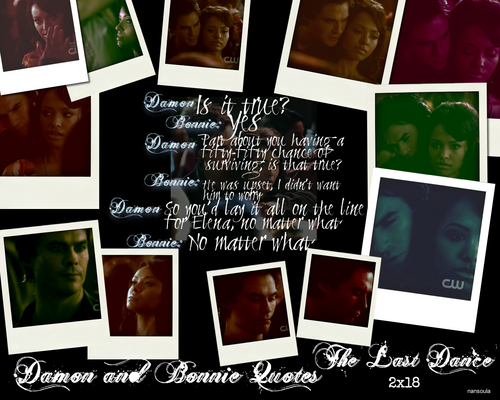  Damon and Bonnie Quotes: Season Two 2x18 The Last Dance Part 1