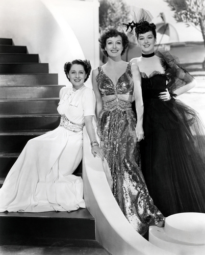  (L to R) Norma Shearer,Joan Crawford, Rosalind Russell in movie 'the women'