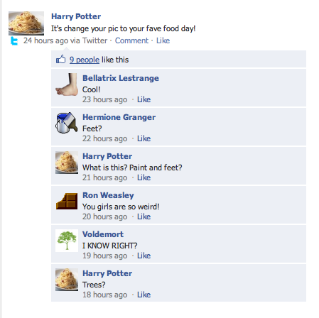  Harry Potter Characters on Facebook!