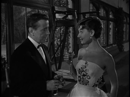  Humphrey Bogart with Audrey Hepburn, william holden, Sabrina 1954
