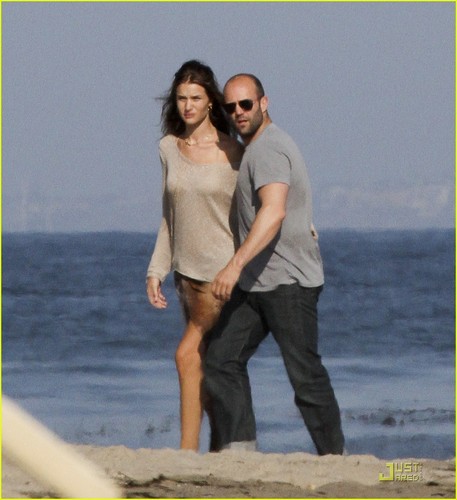  Jason Statham: Sandy de praia, praia Stroll