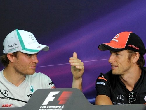  Nico Rosberg and Jenson Button