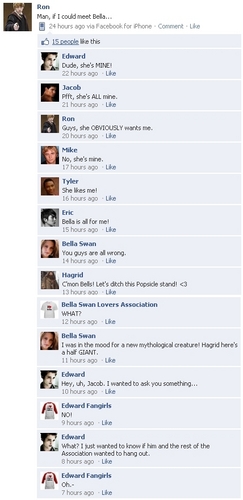 Twilight and Harry Potter फेसबुक Conversations!