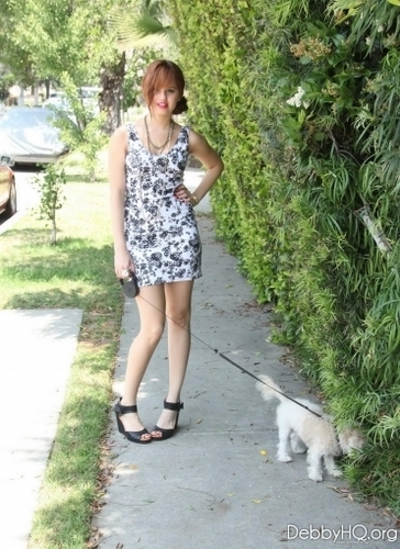  Debby taking Presley for a walk (June 15, 2011)