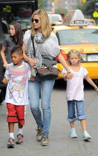 Heidi Klum was spotted enjoying some fresh air and sunshine in New York City today (June 17).