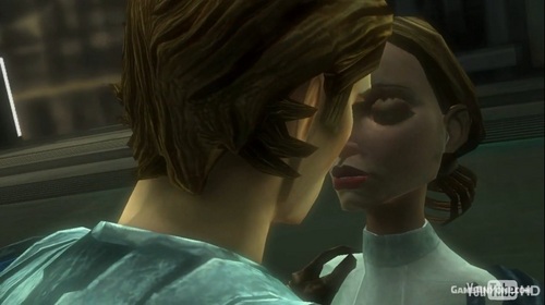 Padme and Anakin in the clone wars video game