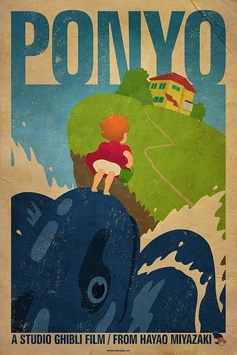  Ponyo on the Cliff door the Sea