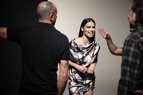 Adriana Lima shooting for Forum S/S 2012 (June 16)