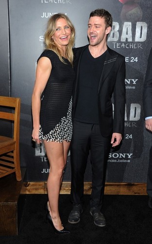  Cameron Diaz and Justin Timberlake premiering their movie "Bad Teacher" in NYC (June 20).