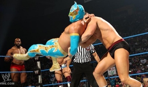  Rhodes in six man tag match