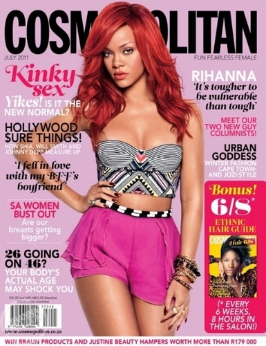  Rihanna-Cosmopolitan South Africa - July, 2011