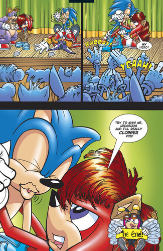 Sonic tries to kiss Knuckles