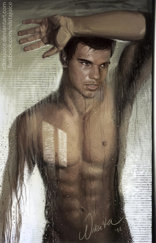  taylor lautner in the shower!