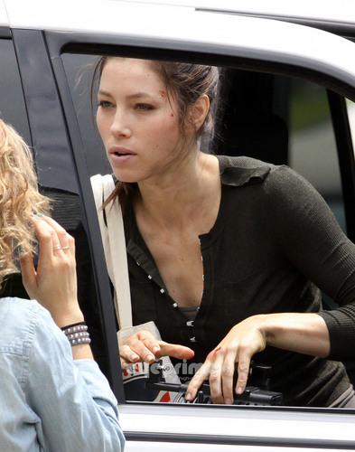  Jessica Biel on the Set of Total Recall in Toronto, June 23