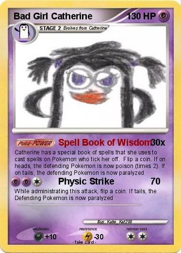  Bad Girl Catherine Pokemon Card