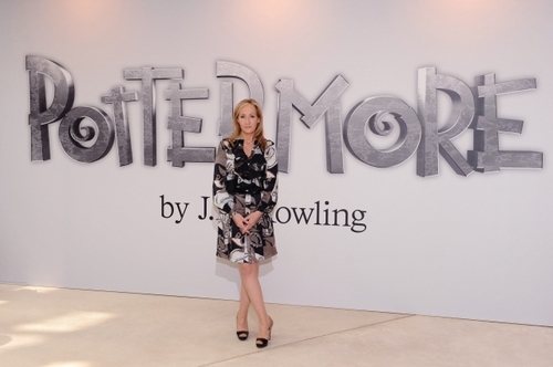  J.K. Rowling sasisho official site on Pottermore, picha from London press launch